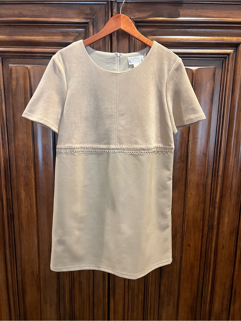 Love Riche Light Beige Mini Shift Dress